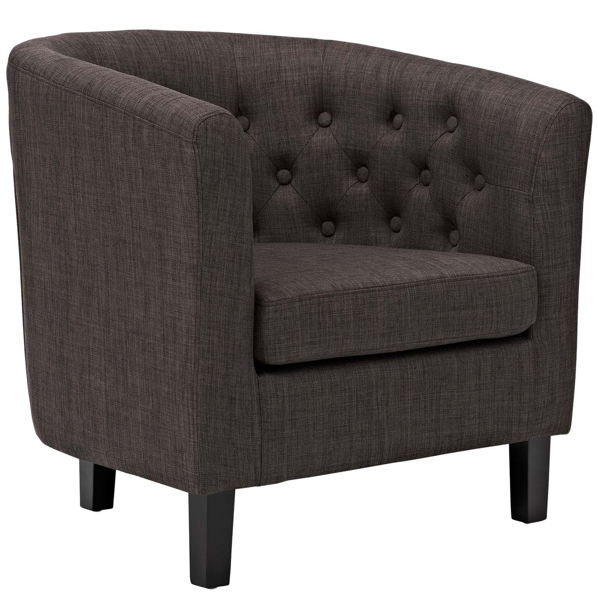 Modern Accent Armchair In Fabric - Prospect Upholstered Wood Frame Legs Chair - 1-Set - BUILDMYPLACE