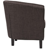 Modern Accent Armchair In Fabric - Prospect Upholstered Wood Frame Legs Chair - 1-Set - BUILDMYPLACE