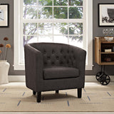 Modern Accent Armchair In Fabric - Prospect Upholstered Wood Frame Legs Chair - 1-Set - BUILDMYPLACE