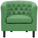 Modern Accent Armchair In Fabric - Prospect Upholstered Wood Frame Legs Chair - 1-Set - BUILDMYPLACE