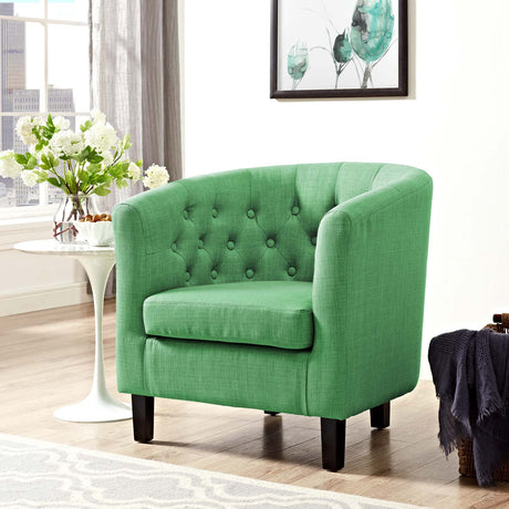 Modern Accent Armchair In Fabric - Prospect Upholstered Wood Frame Legs Chair - 1-Set - BUILDMYPLACE