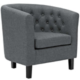 Modern Accent Armchair In Fabric - Prospect Upholstered Wood Frame Legs Chair - 1-Set - BUILDMYPLACE