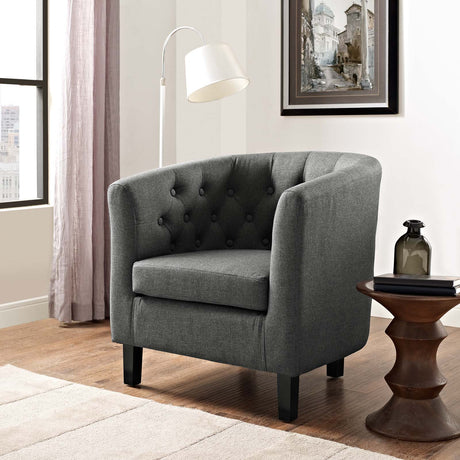 Modern Accent Armchair In Fabric - Prospect Upholstered Wood Frame Legs Chair - 1-Set - BUILDMYPLACE