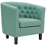 Modern Accent Armchair In Fabric - Prospect Upholstered Wood Frame Legs Chair - 1-Set - BUILDMYPLACE