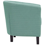 Modern Accent Armchair In Fabric - Prospect Upholstered Wood Frame Legs Chair - 1-Set - BUILDMYPLACE