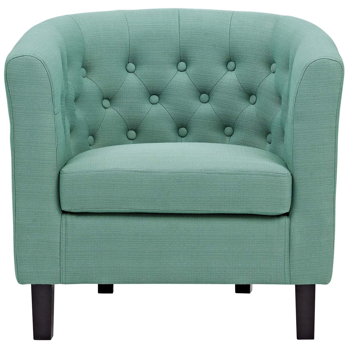 Modern Accent Armchair In Fabric - Prospect Upholstered Wood Frame Legs Chair - 1-Set - BUILDMYPLACE