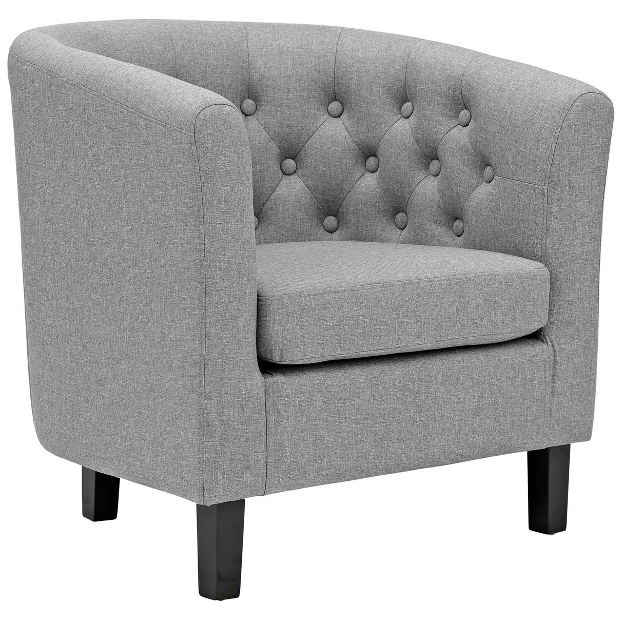 Modern Accent Armchair In Fabric - Prospect Upholstered Wood Frame Legs Chair - 1-Set - BUILDMYPLACE