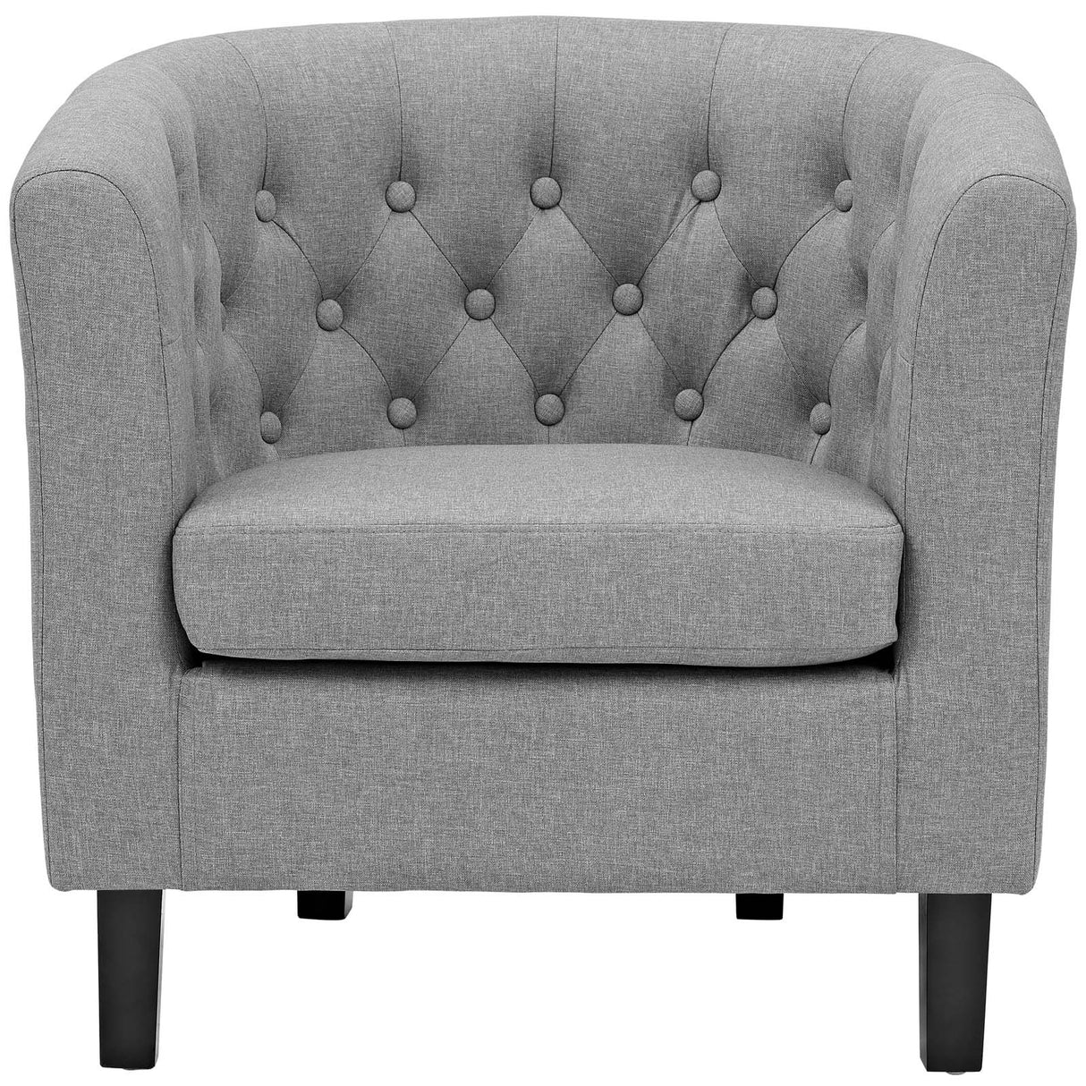 Modern Accent Armchair In Fabric - Prospect Upholstered Wood Frame Legs Chair - 1-Set - BUILDMYPLACE