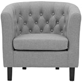 Modern Accent Armchair In Fabric - Prospect Upholstered Wood Frame Legs Chair - 1-Set - BUILDMYPLACE