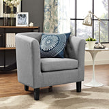 Modern Accent Armchair In Fabric - Prospect Upholstered Wood Frame Legs Chair - 1-Set - BUILDMYPLACE