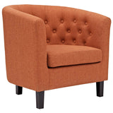 Modern Accent Armchair In Fabric - Prospect Upholstered Wood Frame Legs Chair - 1-Set - BUILDMYPLACE