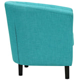 Modern Accent Armchair In Fabric - Prospect Upholstered Wood Frame Legs Chair - 1-Set - BUILDMYPLACE