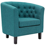 Modern Accent Armchair In Fabric - Prospect Upholstered Wood Frame Legs Chair - 1-Set - BUILDMYPLACE