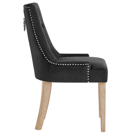 Modern Pose Dining Chair Performance Velvet - Farmhouse Breakfast Chair - BUILDMYPLACE