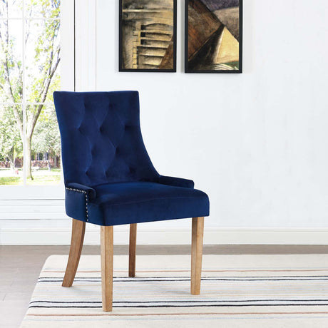 Modern Pose Dining Chair Performance Velvet - Farmhouse Breakfast Chair - BUILDMYPLACE