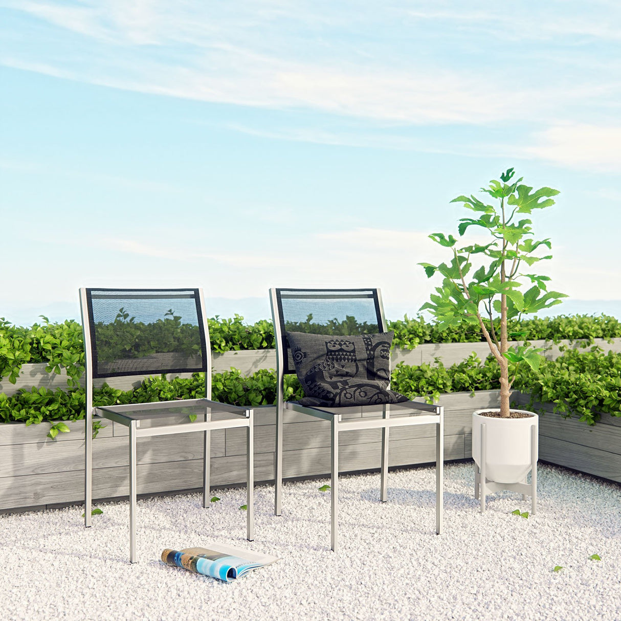 Shore Outdoor Patio Aluminum Side Chair - BUILDMYPLACE