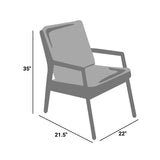 Shore Dining Chair Outdoor Patio Aluminum Set of 2