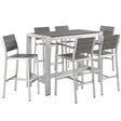 Shore 7 Piece Outdoor Patio Aluminum Dining Set - BUILDMYPLACE