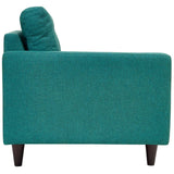 Empress Upholstered Fabric Loveseat - BUILDMYPLACE