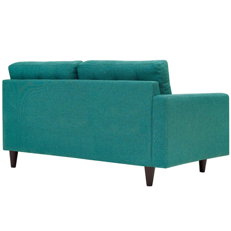 Empress Upholstered Fabric Loveseat - BUILDMYPLACE