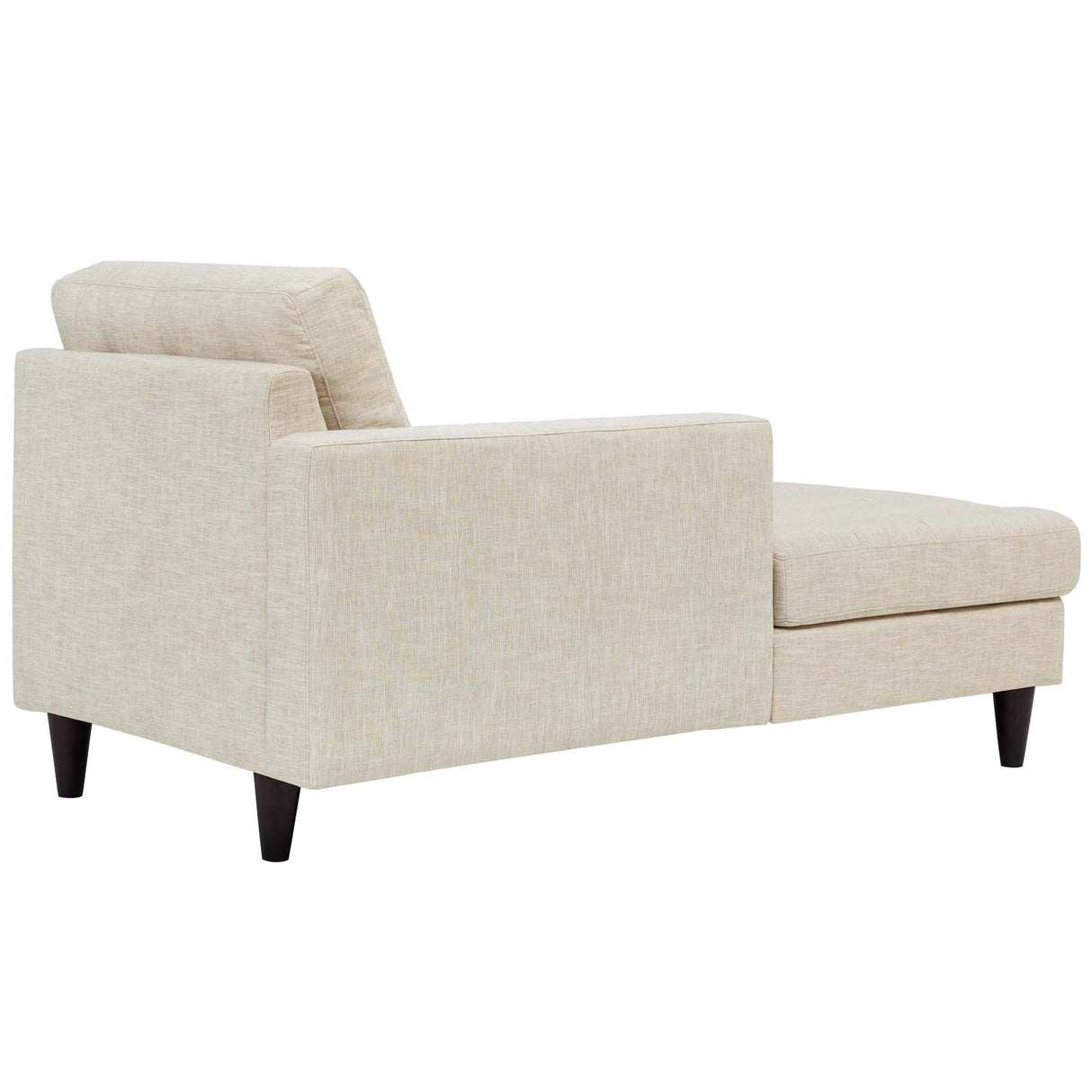 Mid-Century Modern Empress Upholstered Fabric Left - Arm Chaise Lounge - BUILDMYPLACE