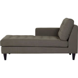 Mid-Century Modern Empress Upholstered Fabric Left - Arm Chaise Lounge - BUILDMYPLACE