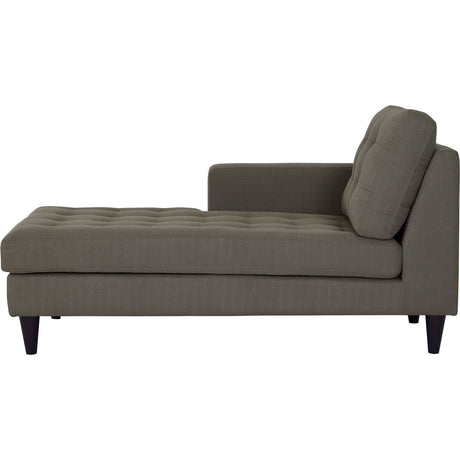 Mid-Century Modern Empress Upholstered Fabric Left - Arm Chaise Lounge - BUILDMYPLACE