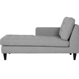 Mid-Century Modern Empress Upholstered Fabric Left - Arm Chaise Lounge - BUILDMYPLACE