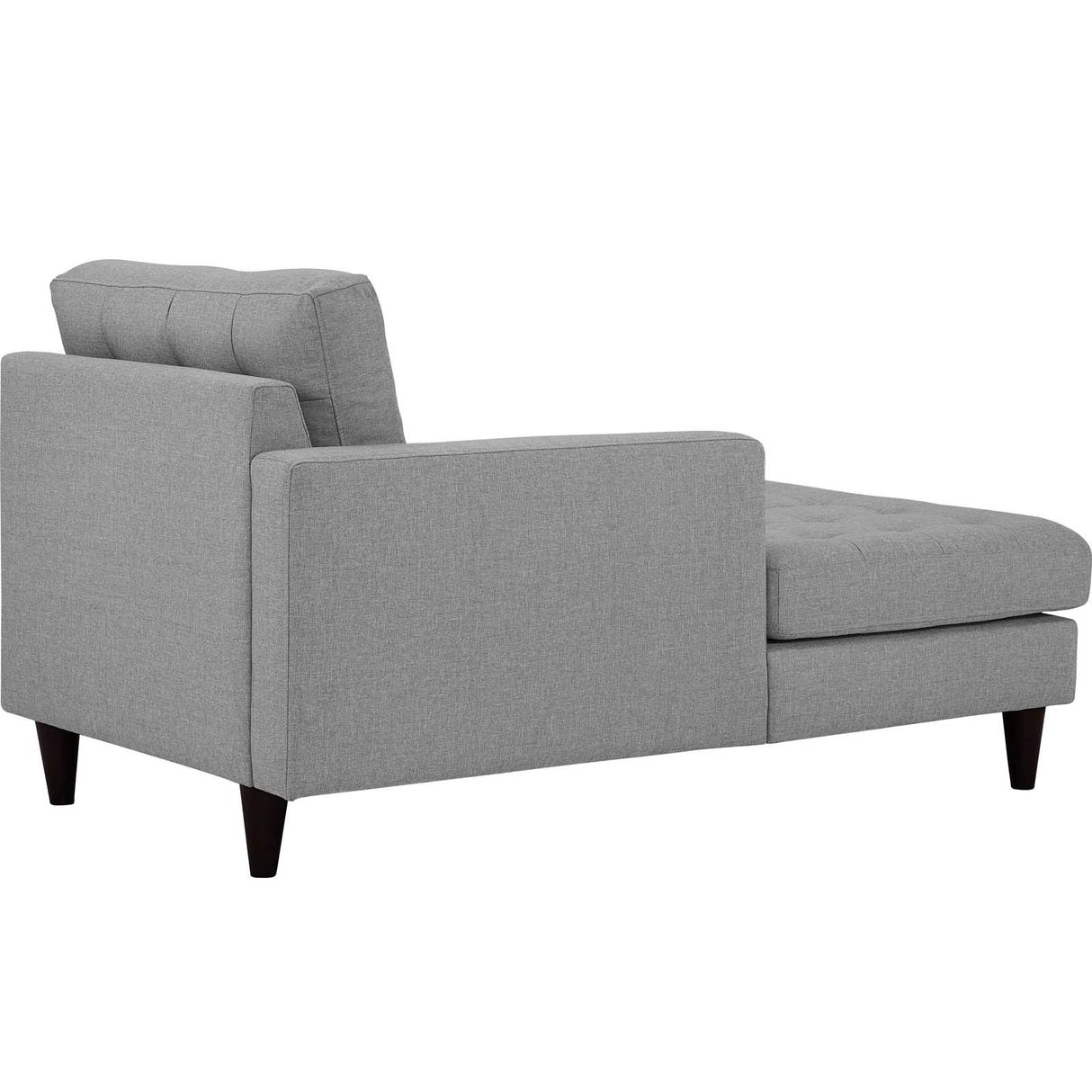 Mid-Century Modern Empress Upholstered Fabric Left - Arm Chaise Lounge - BUILDMYPLACE