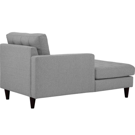 Mid-Century Modern Empress Upholstered Fabric Left - Arm Chaise Lounge - BUILDMYPLACE