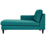 Mid-Century Modern Empress Upholstered Fabric Left - Arm Chaise Lounge - BUILDMYPLACE