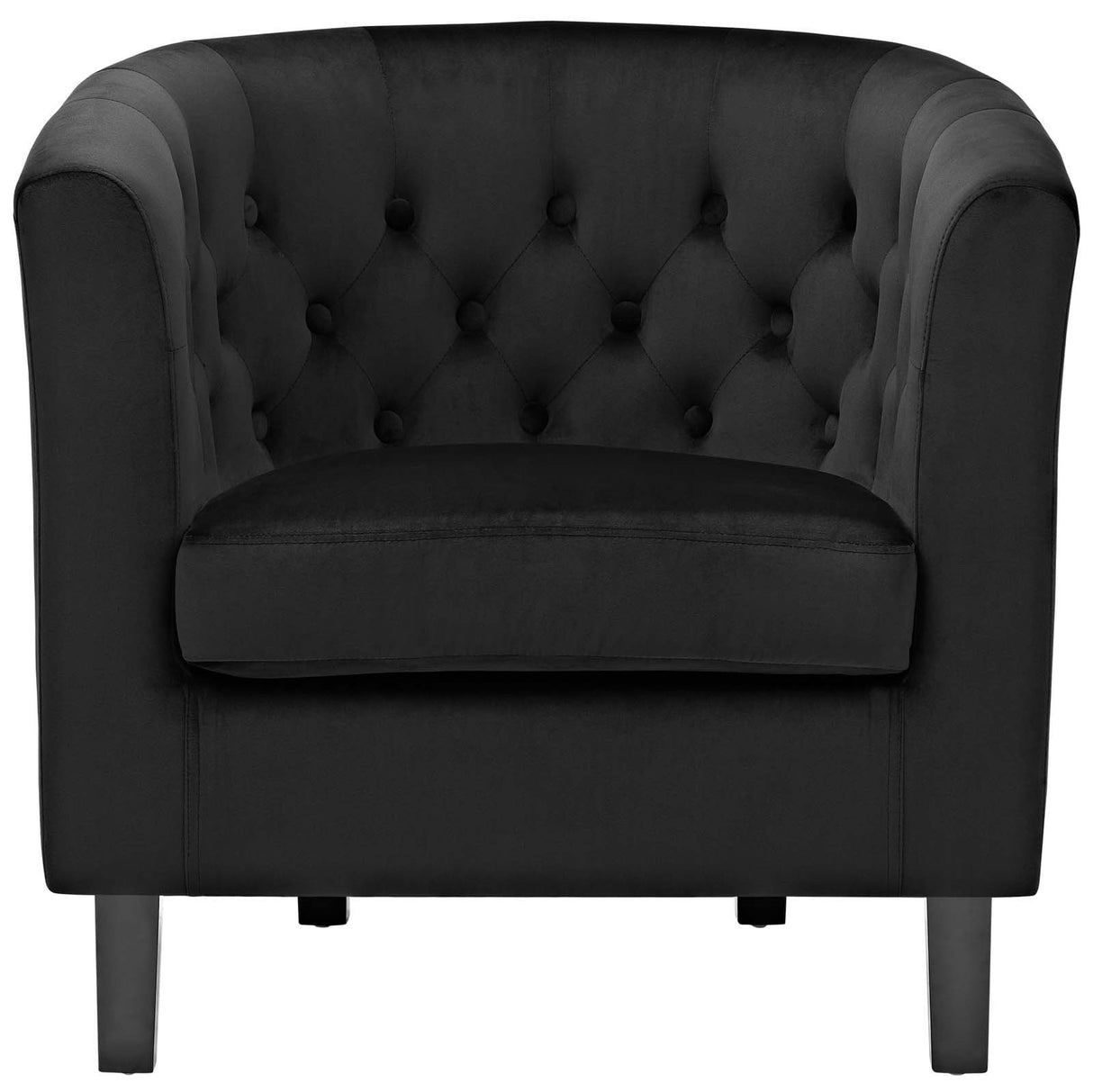 Prospect Upholstered Wood Frame Accent Chair - Modern Armchair In Vinyl - 1-Set