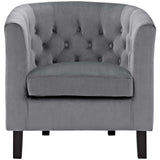 Prospect Upholstered Wood Frame Accent Chair - Modern Armchair In Vinyl - 1-Set