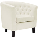 Prospect Upholstered Wood Frame Accent Chair - Modern Armchair In Vinyl - 1-Set