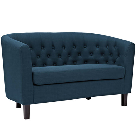 Prospect Channel Tufted Performance Loveseat - BUILDMYPLACE