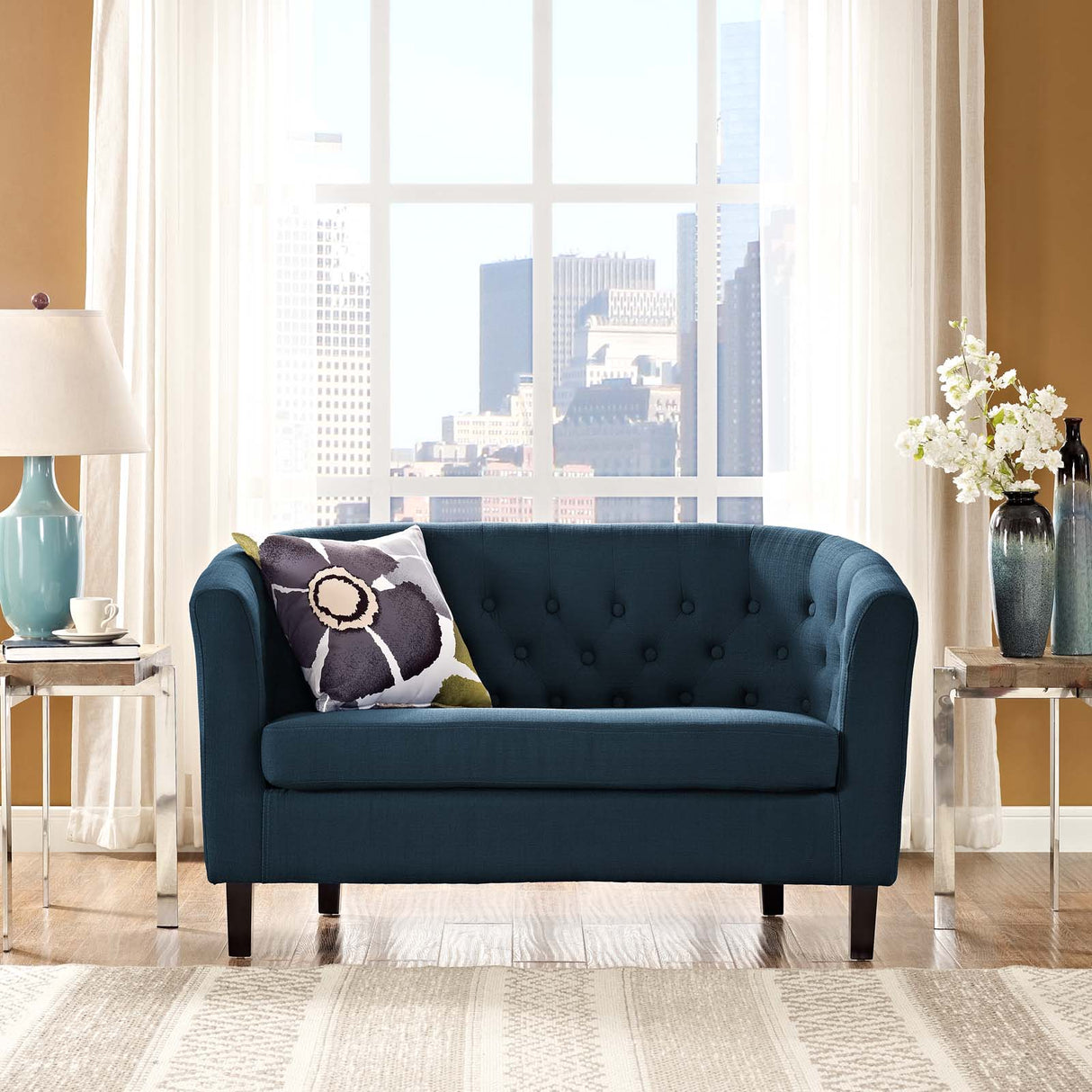 Prospect Channel Tufted Performance Loveseat - BUILDMYPLACE