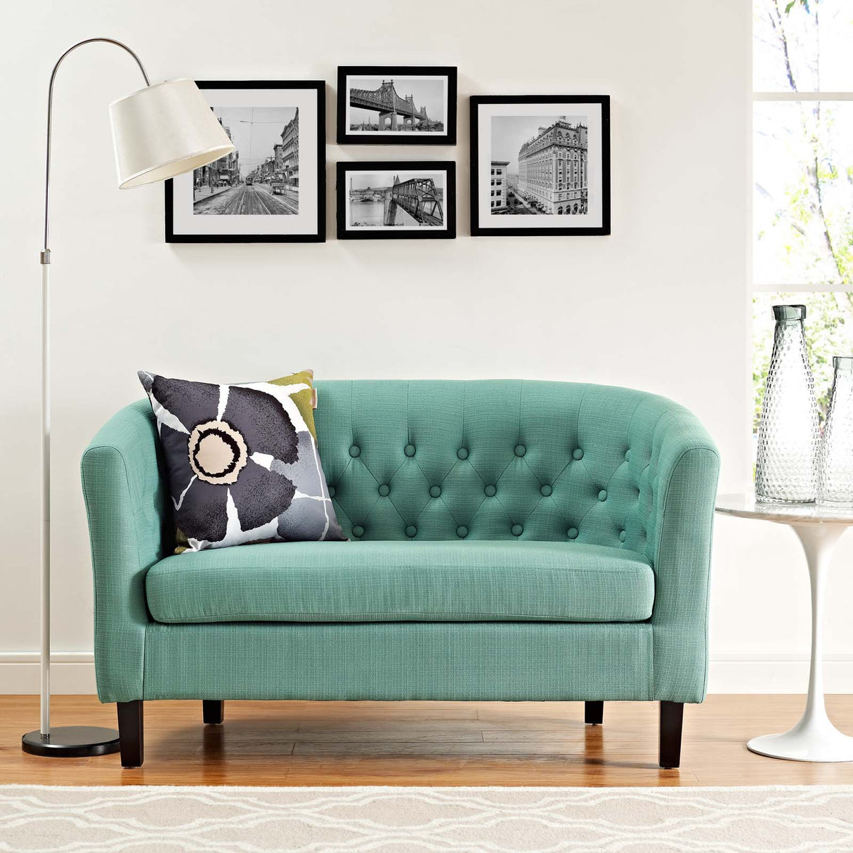 Prospect Channel Tufted Performance Loveseat - BUILDMYPLACE