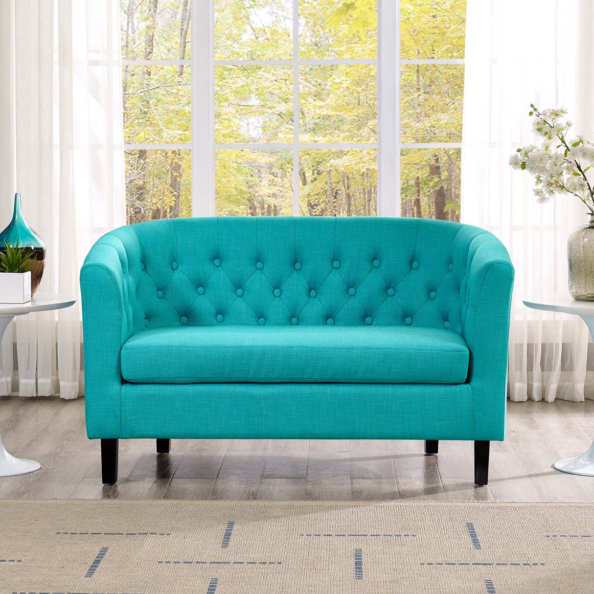 Prospect Channel Tufted Performance Loveseat - BUILDMYPLACE