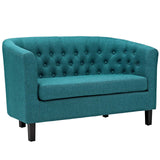 Prospect Channel Tufted Performance Loveseat - BUILDMYPLACE