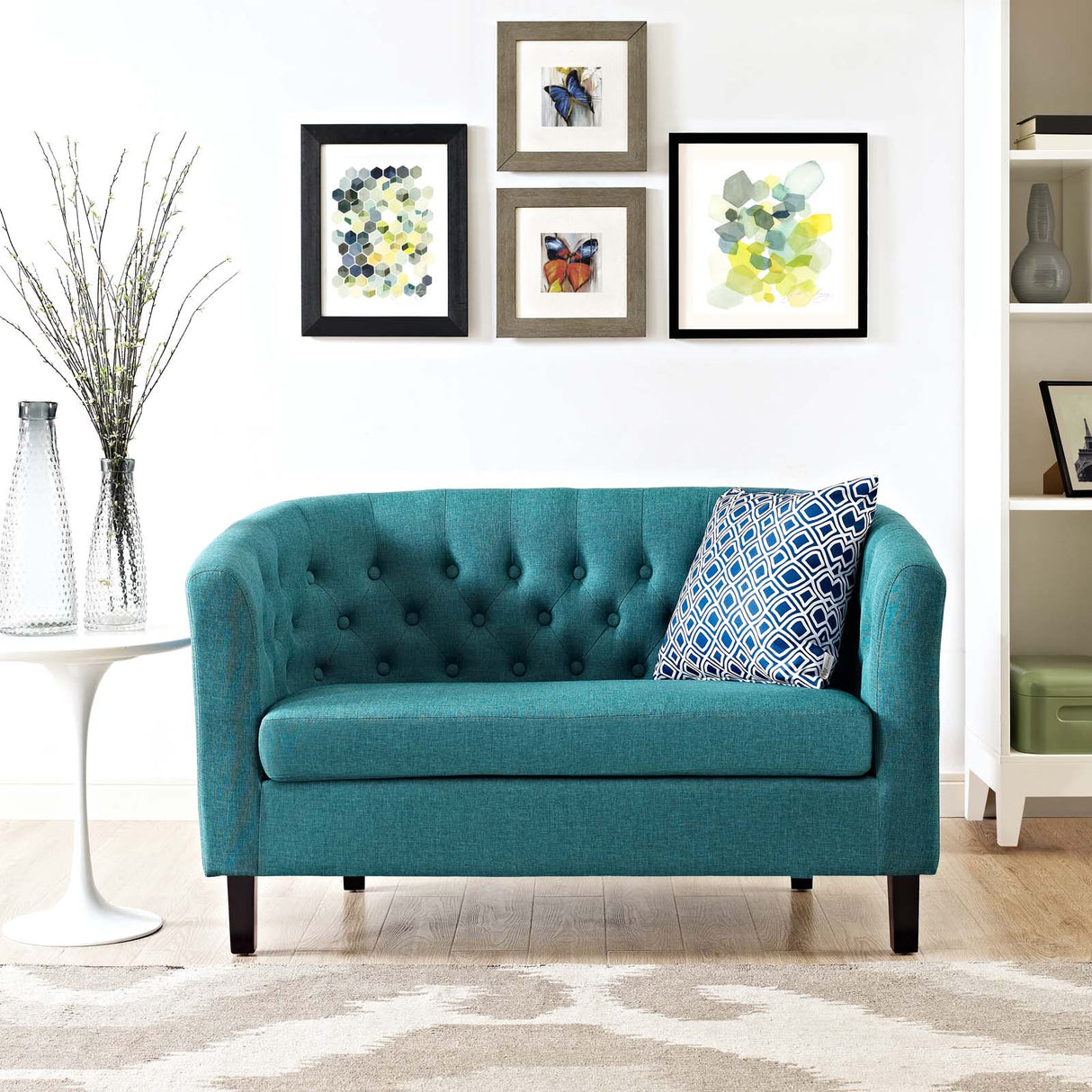 Prospect Channel Tufted Performance Loveseat - BUILDMYPLACE