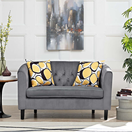 Prospect Performance Velvet Loveseat - BUILDMYPLACE