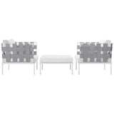 Harmony 3 Piece Outdoor Patio Aluminum Sectional Sofa Set - BUILDMYPLACE