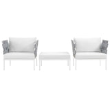 Harmony 3 Piece Outdoor Patio Aluminum Sectional Sofa Set - BUILDMYPLACE
