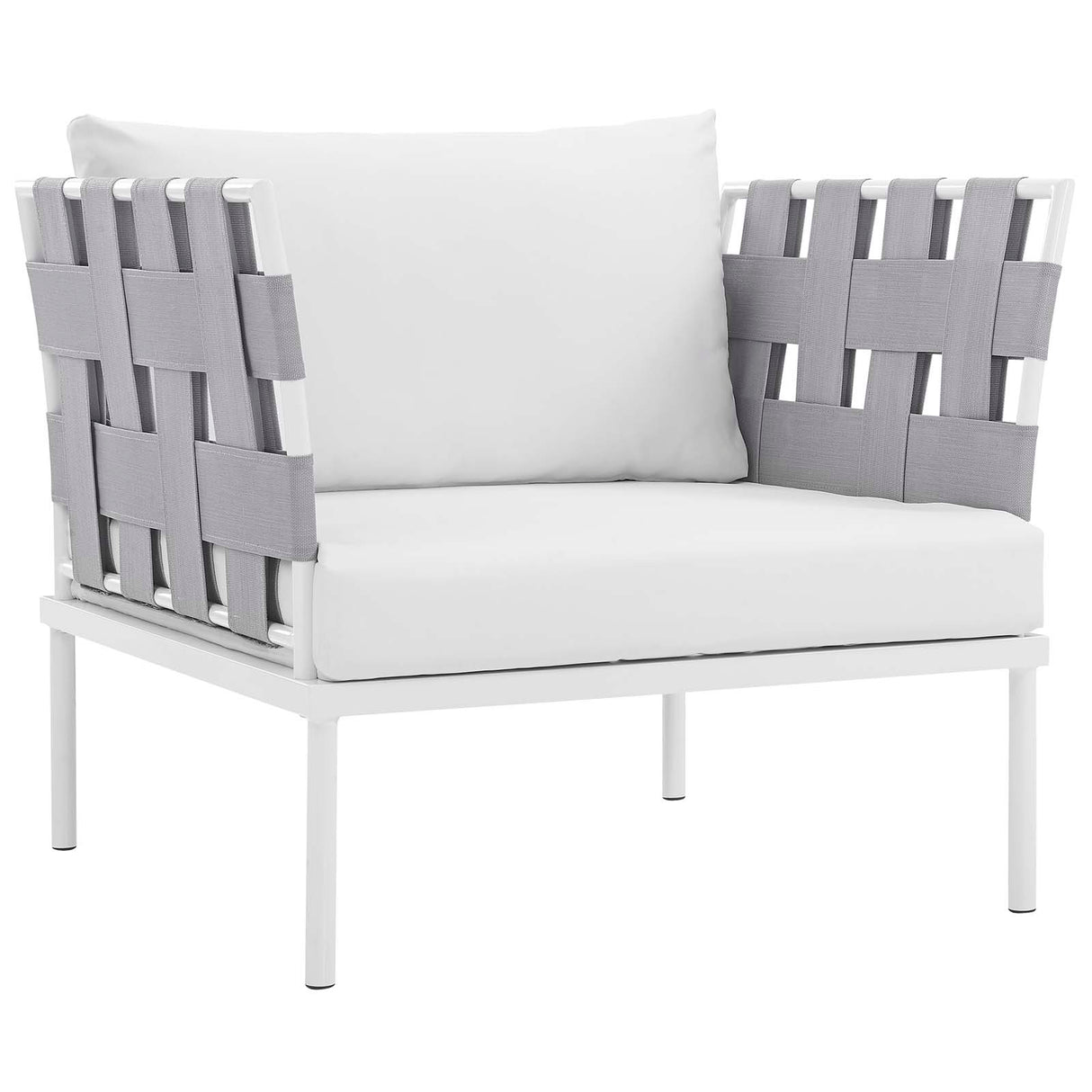 Harmony 3 Piece Outdoor Patio Aluminum Sectional Sofa Set - BUILDMYPLACE