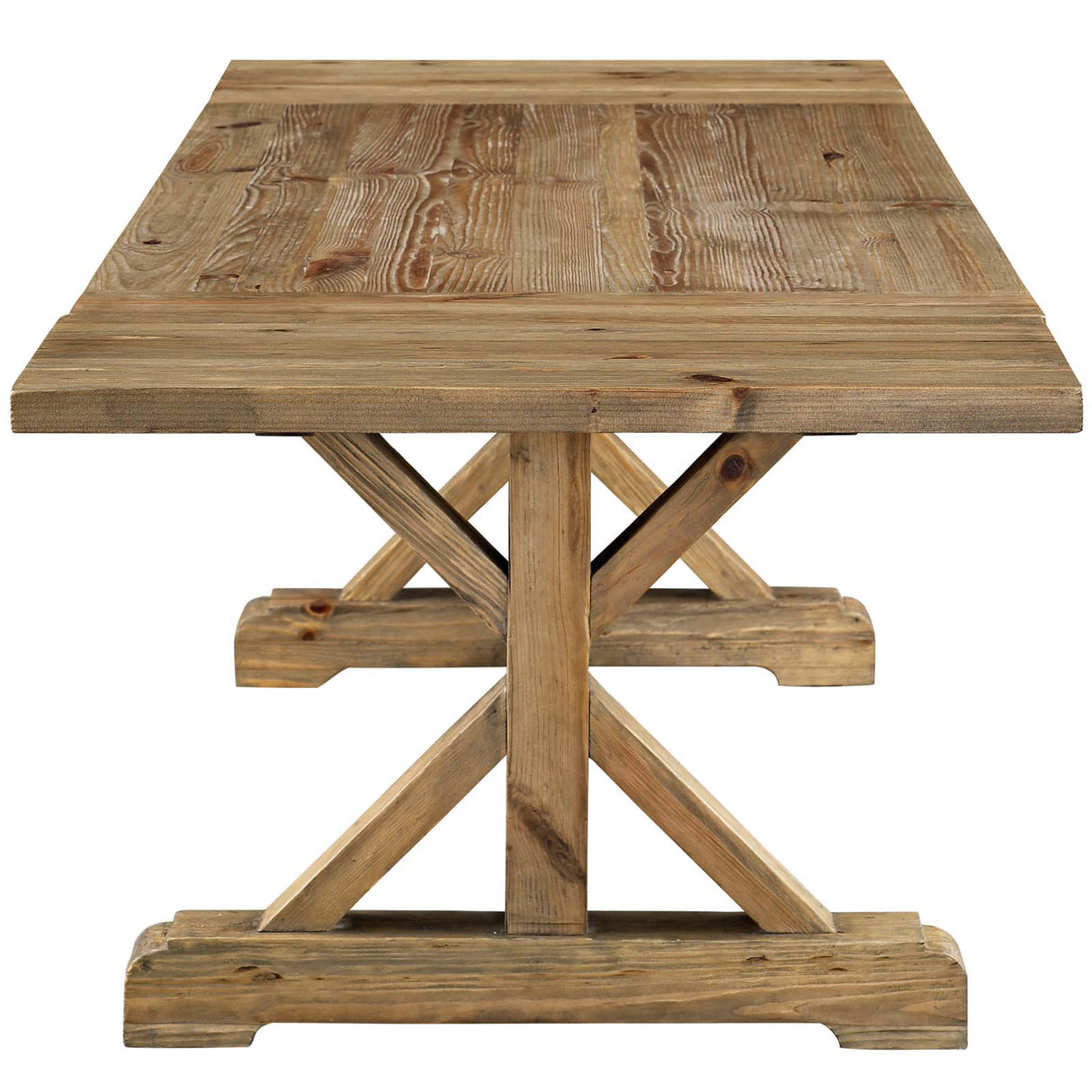 Modern Den Extendable Dining Room Table - Rustic Indoor/Outdoor Dining Table Set - BUILDMYPLACE