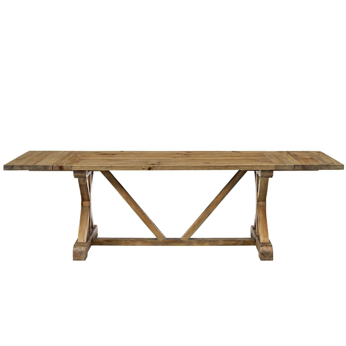 Modern Den Extendable Dining Room Table - Rustic Indoor/Outdoor Dining Table Set - BUILDMYPLACE