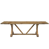 Modern Den Extendable Dining Room Table - Rustic Indoor/Outdoor Dining Table Set - BUILDMYPLACE