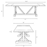 Modern Den Extendable Dining Room Table - Rustic Indoor/Outdoor Dining Table Set - BUILDMYPLACE