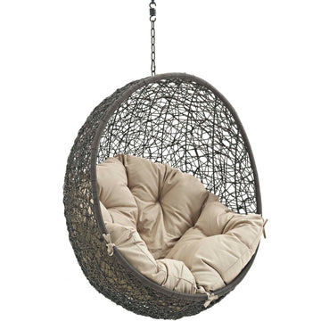 Hammock Chair Porch Bean Outdoor Patio Swing Chair - Without Swing Chair With Comfortable Cushions Seat