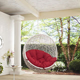 Hammock Chair Porch Bean Outdoor Patio Swing Chair - Without Swing Chair With Comfortable Cushions Seat - BUILDMYPLACE